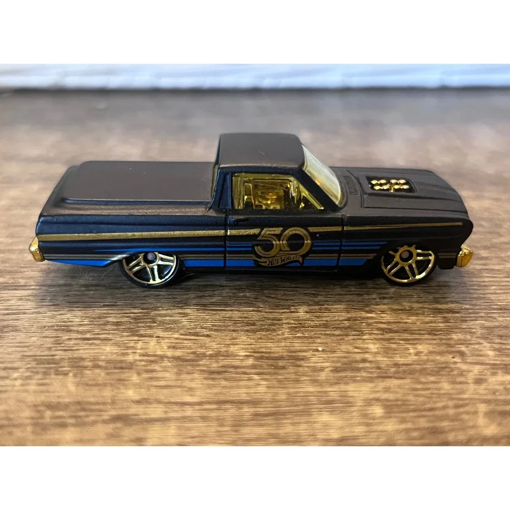 Hot Wheels 2018 50th Anniversary Matte Black '65 Ford Ranchero Truck Loose EUC